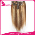 Factory price hot sale cheap 100% virgin human clip in hair extensions